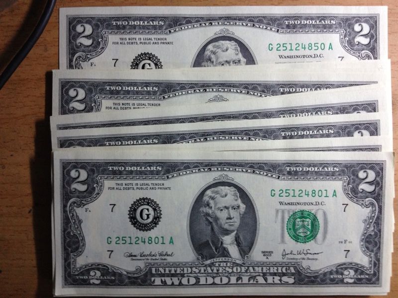 2$ 1928 , 1953 , 1963 , 1976 , 2003 , 1 & 2 Euro , tiền VN series đẹp và các loại - 37