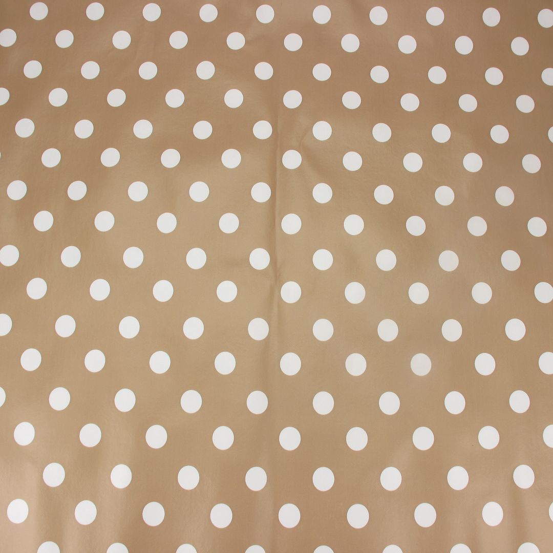 PVC Oilcloth Tablecloth Fabric Easy Clean Polka Dot Spots Pink Black Grey Coffee eBay