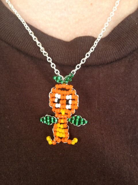 Little Orange Bird Necklace