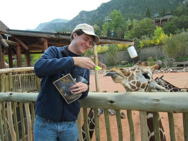 Feeding a Giraffe at Cheyenne Mountain Zoo | Colorado Springs, Colorado