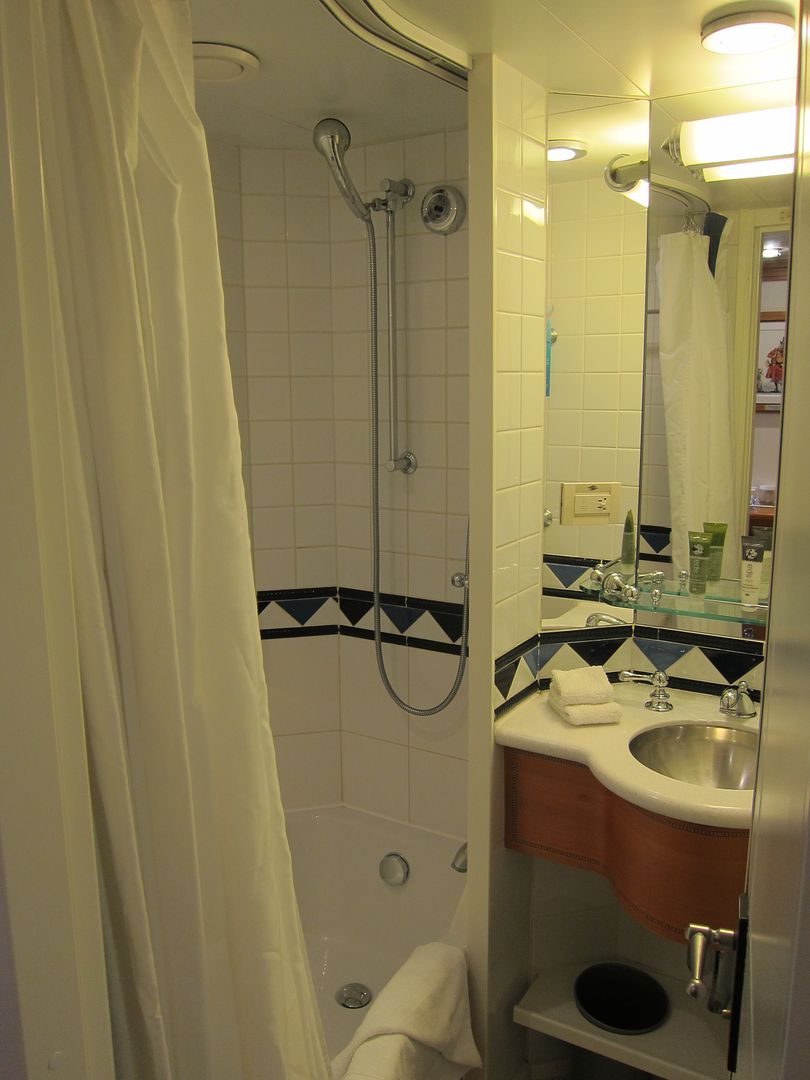 Deluxe Family Oceanview Stateroom with Verandah, Category 4, Bathroom | Disney Wonder