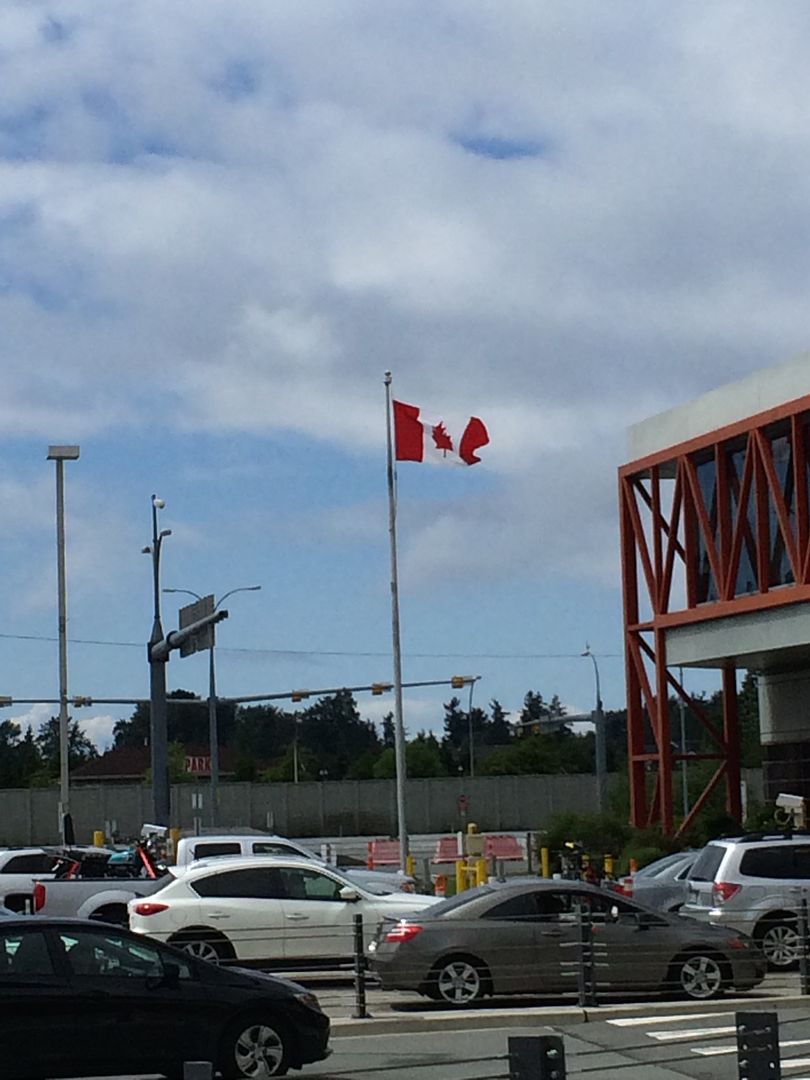 Canadian Flag at the Border