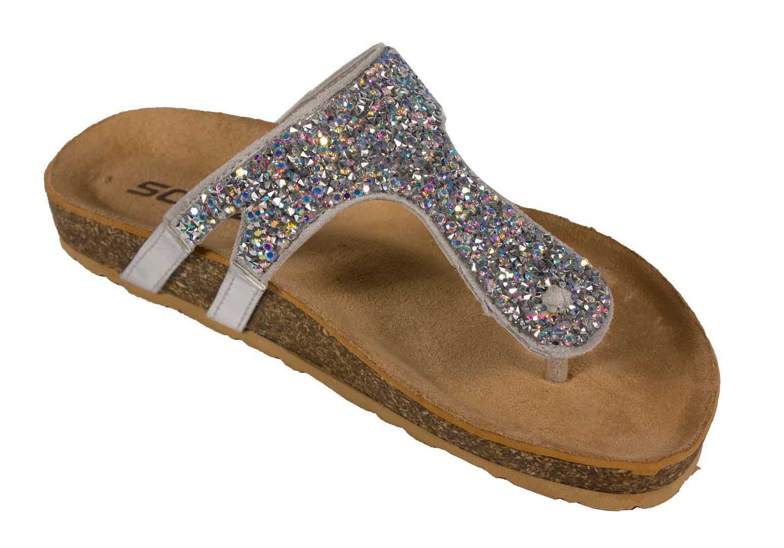 LEZENA2! Soda Kid's Girls Sparkling Glitter Slip On Footbed Sandal Flip