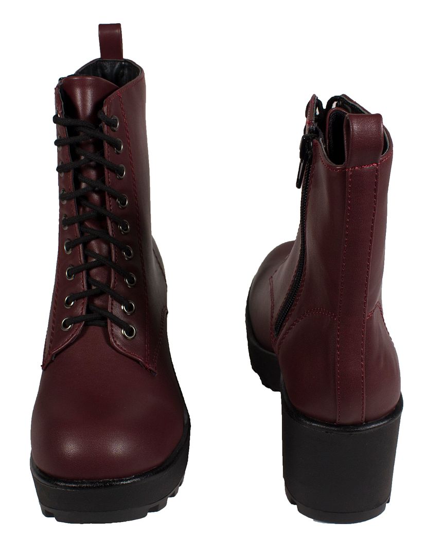 soda lug buckle womens combat boots