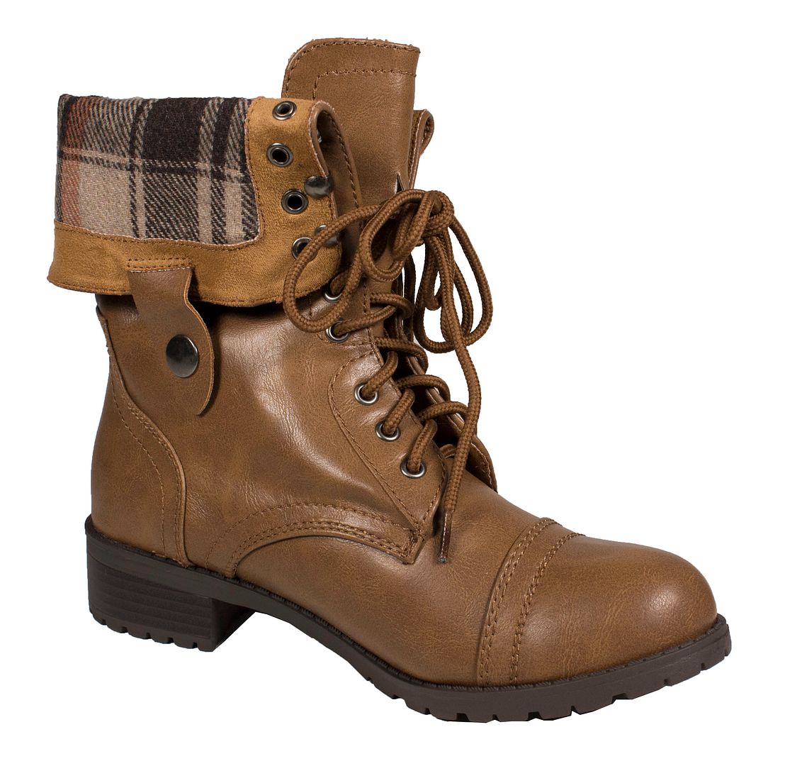 soda lug buckle womens combat boots