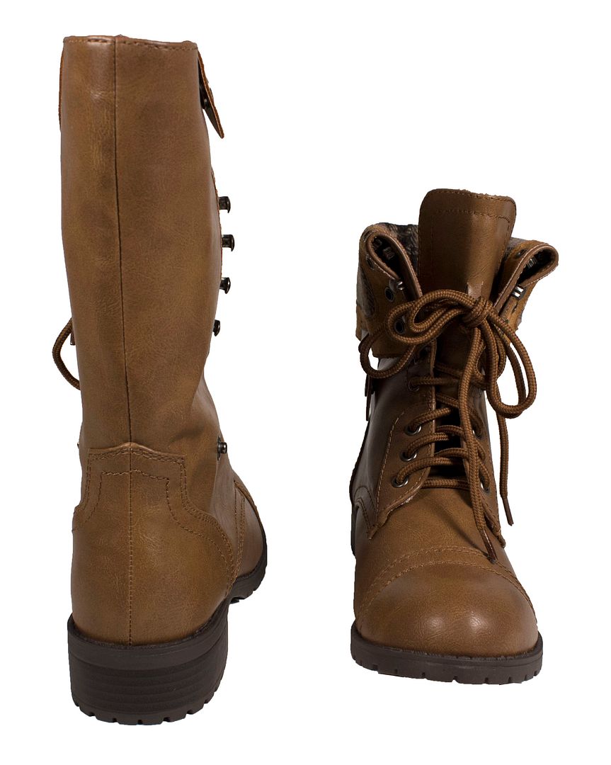 soda lug buckle womens combat boots