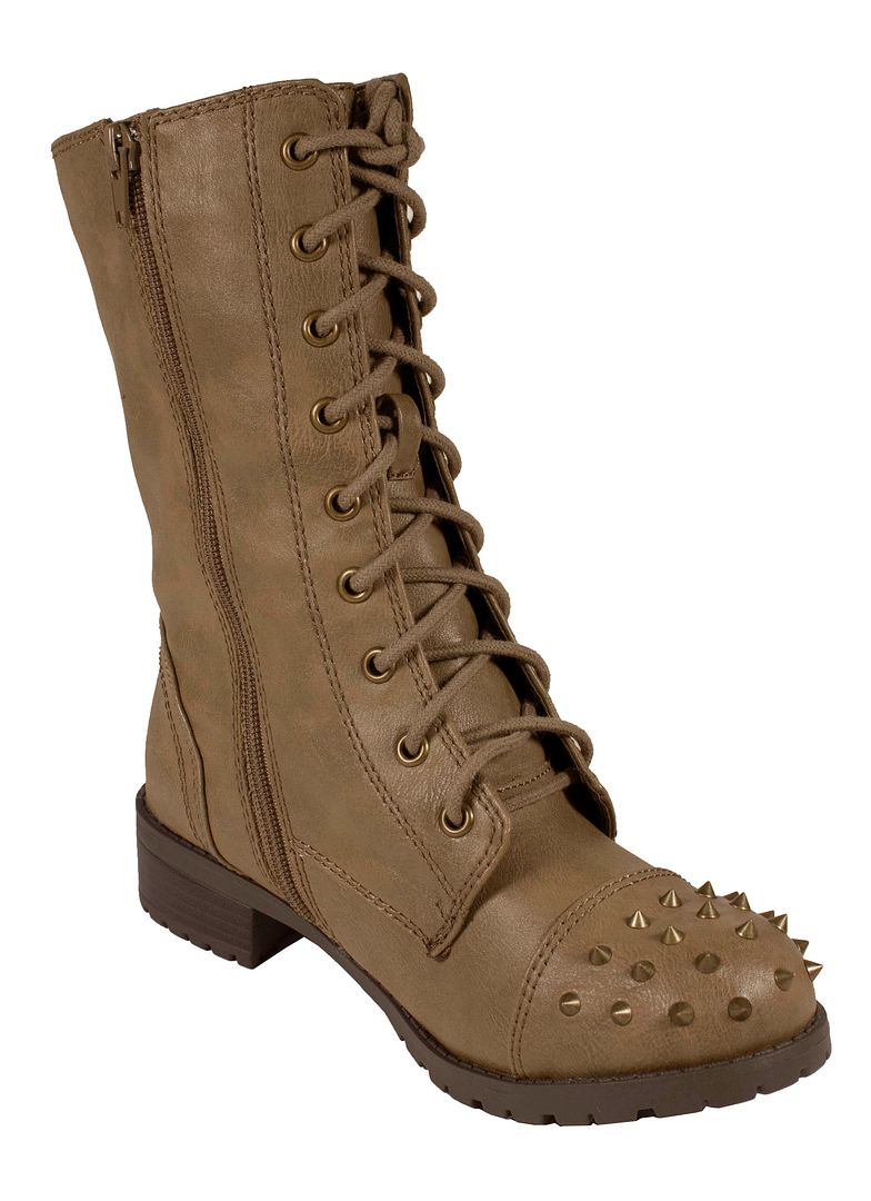 BUTTER! Women's Military Lace Up Spike Studs MidCalf Combat Boots eBay