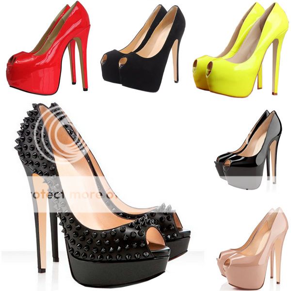 Womens Ladies Platform Stiletto Heel Party High Heel Peep Toe Shoes UK3 9 MAT013