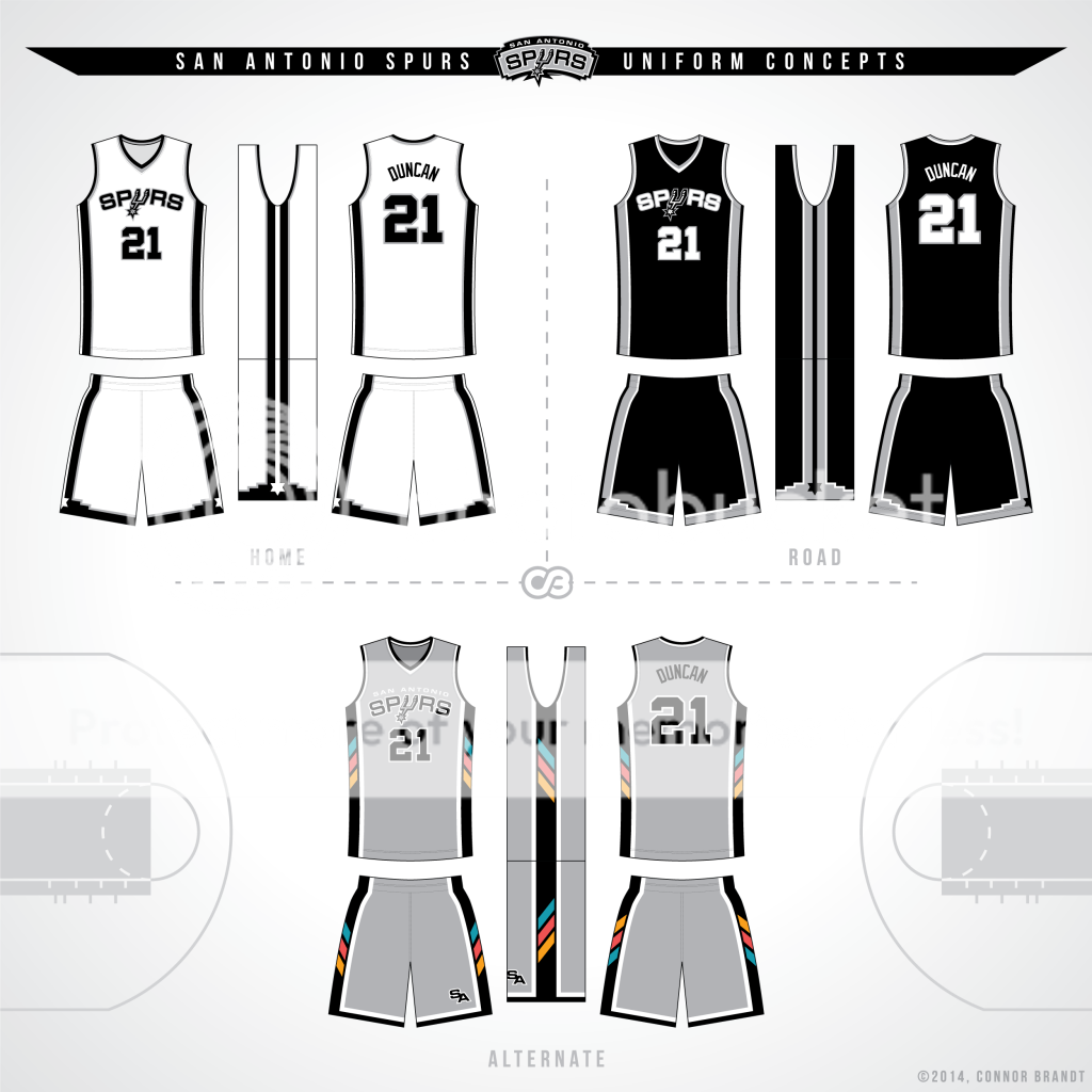 NBA Uniform Redesigns (Spurs updated, Suns added) - Concepts - Chris ...